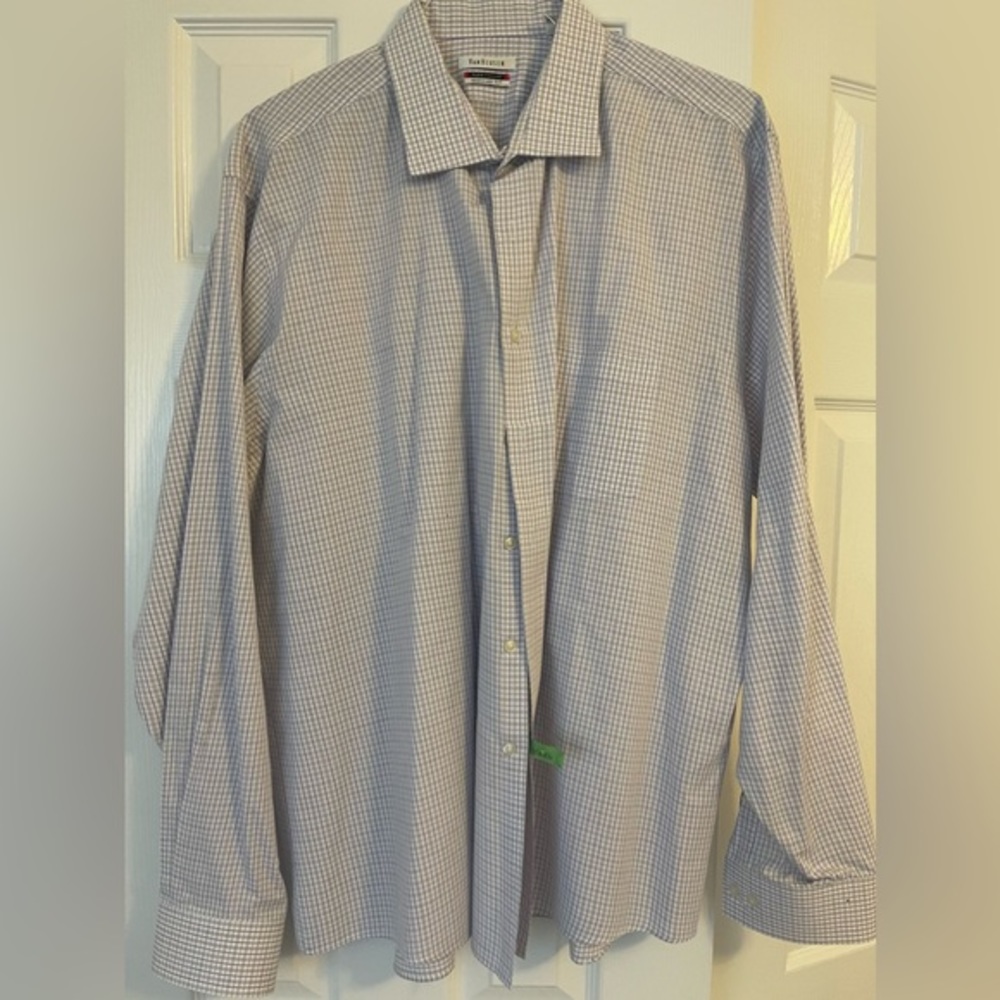 Purple plaid button down